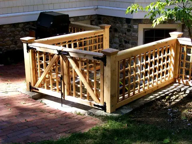 Custom cedar fence installed by Armstrong Fence on the South Shore of Massachusetts