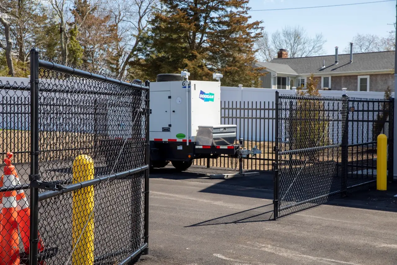 Perimeter Security commercial fence installed by Armstrong Fence on the South Shore of Massachusetts