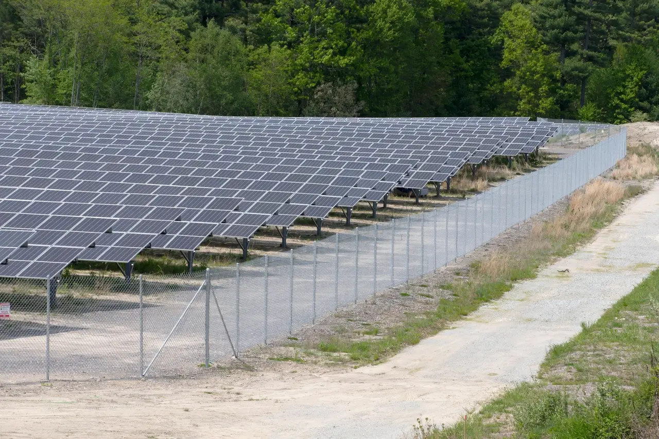 Perimeter Security commercial fence installed by Armstrong Fence on the South Shore of Massachusetts