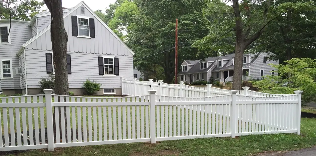 Custom fence installed by Armstrong Fence on the South Shore of Massachusetts